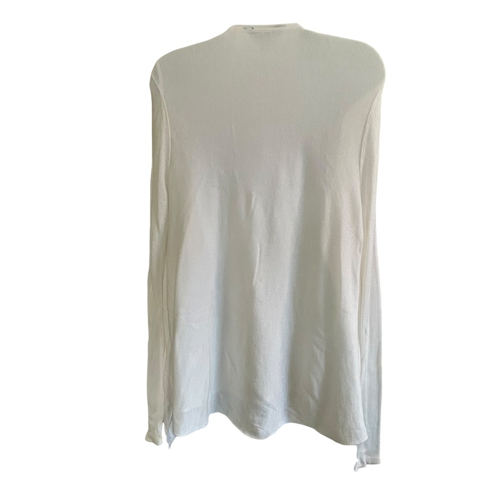 Simply Vera Vera Wang Womens White Knit Lined Open Front Cardigan Sweater XL - Picture 2 of 11